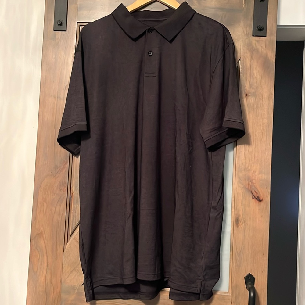 Men’s Collar Shirt Black Size 2XL